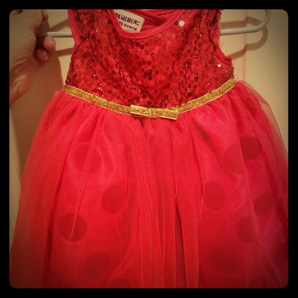 Formal red sequined dress size 12